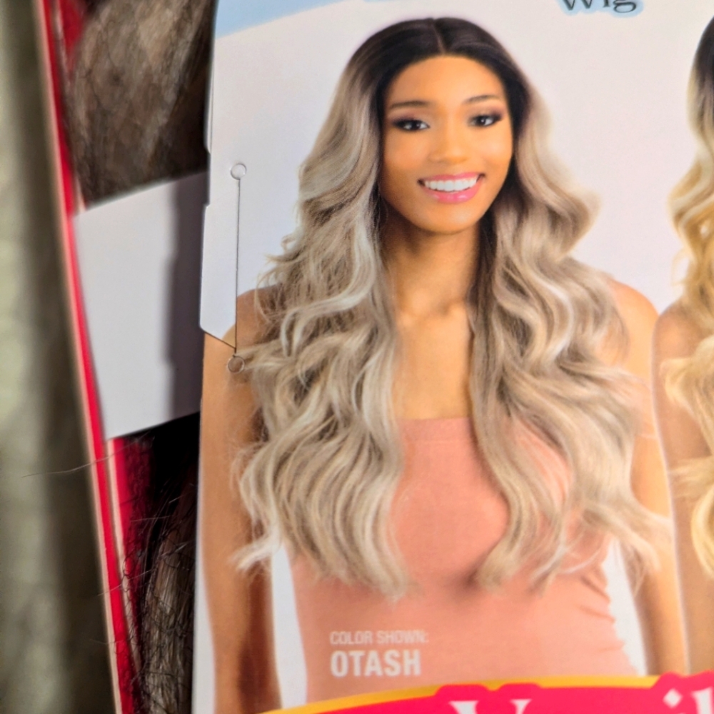 Mayde Mocha Vanilla Wig Lace front Long Ash Blonde Human Blend Soft Natural NEW